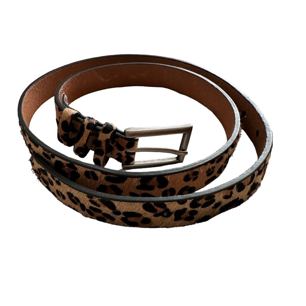 Small Cow Hair Leopard Print Belt